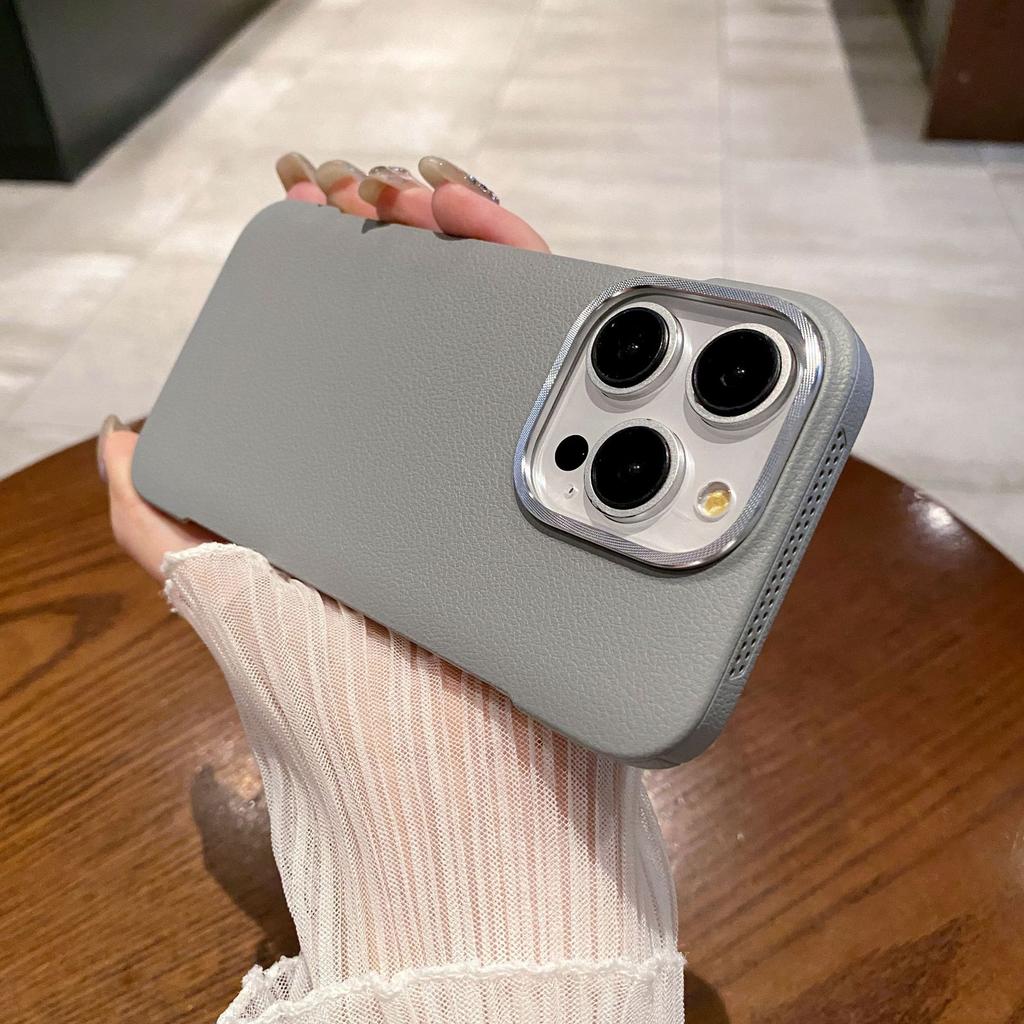 Suitable for IPhone 15promax with A Lychee Skin Texture Phone Case, 14 Ultra-thin Borderless Phone Case, 13iPhone12 Soft Case