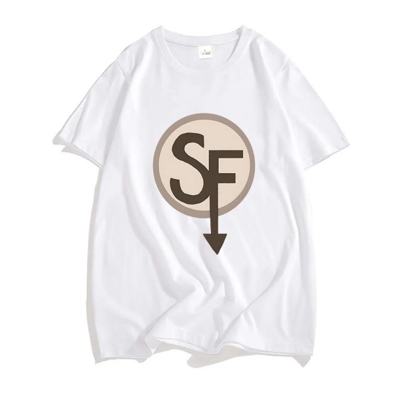 Fashion Women T-Shirt Sally Face Game Printing T-shirts Short Sleeve M S белый