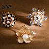 Elegant Scarf Holder Buckle Shirt Ring Clip Slide-on Flower Sun