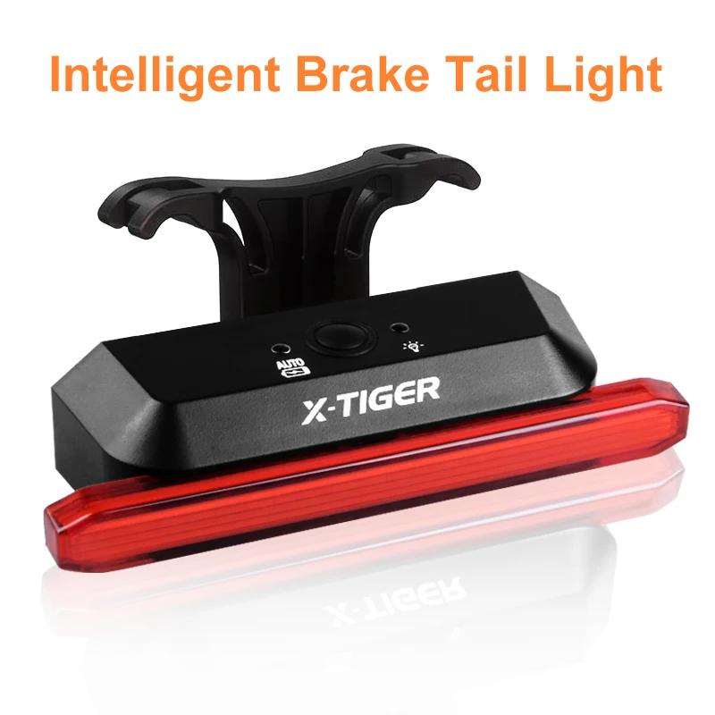 X-TIGER LED Bike Tail Light 6 Mode IPX5 Waterproof Super Bright USB Rechargeable Rear Bike Red Light Warning Bicycle Lights