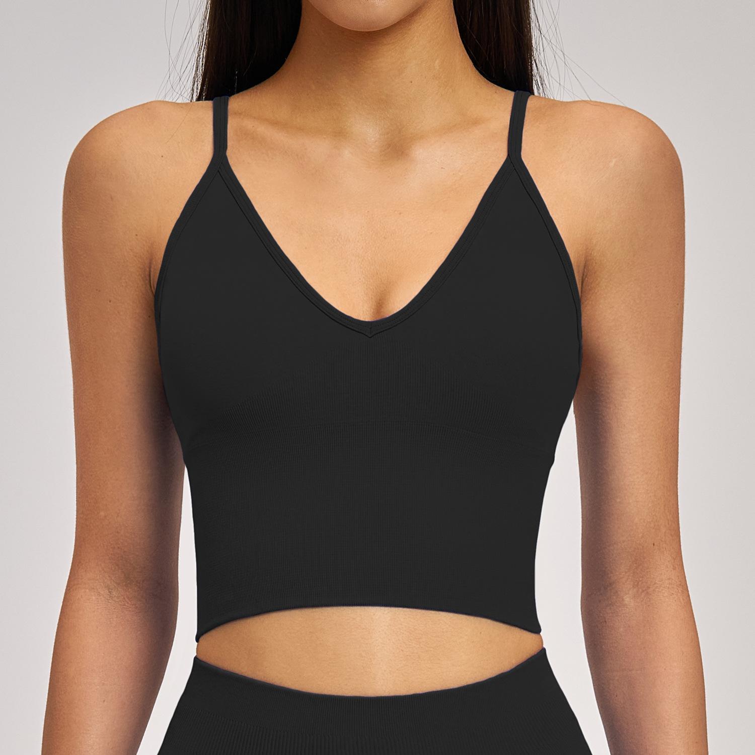 Summer New Shockproof Seamless Yoga Bra Women Cross Beautiful Back Quick Drying Sports Tops Running Fitness Clothes S