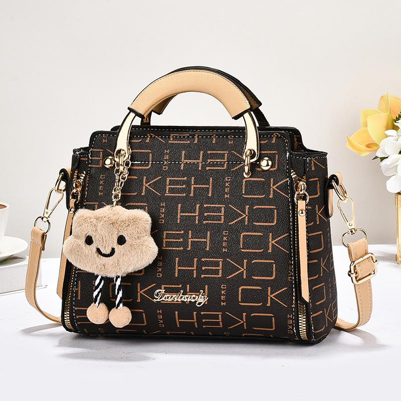 Stylish Korean Style Floral Print Small Handbag For Ladies, Portable Multi-purpose Top Handle Shoulder Crossbody Casual Mini Purse