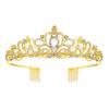 Crystal Bride Crown Headpiece: European & American Wedding, Birthday, Photo Studio Hair Accessory