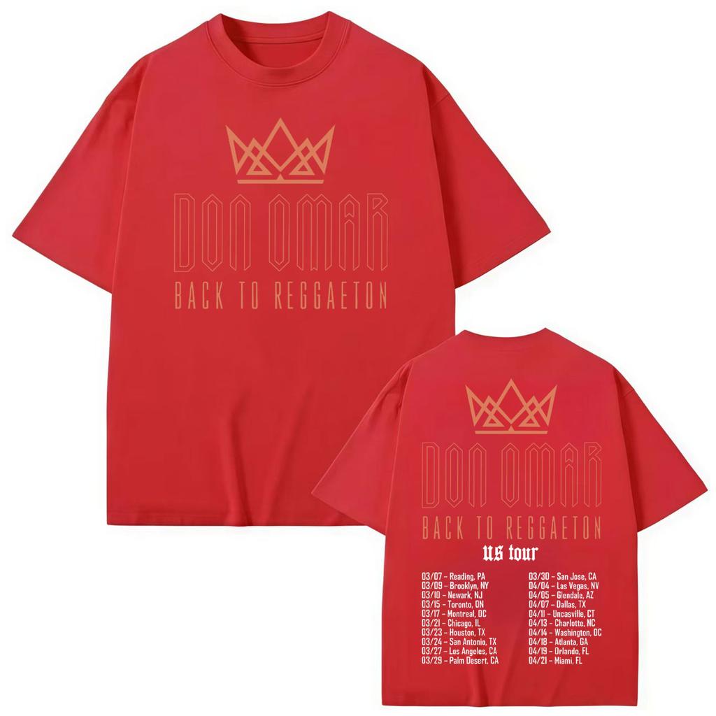 Rapper Don Omar Tour T-shirt Men Women Clothing Fashion Hip Hop Short Sleeve T-shirts High Quality Cotton T Shirt