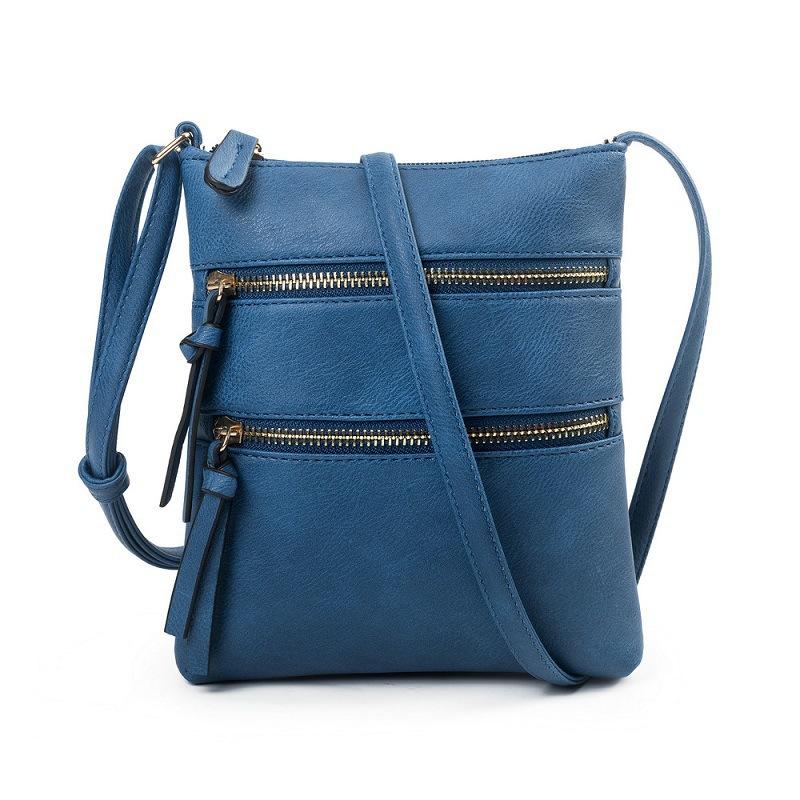 Women PU Leather Shoulder Bag Strap Crossbody Bag Casual Small Handbag Pocket Ladies Designer Zipper Female Messenger Purse 2025