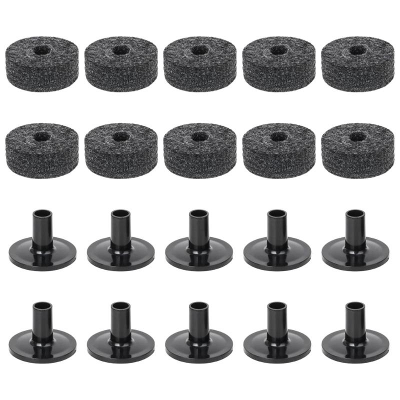 20Pcs/set Cymbal Stand Felt Washer and Cymbal Sleeves Replacement Kits Standard 1