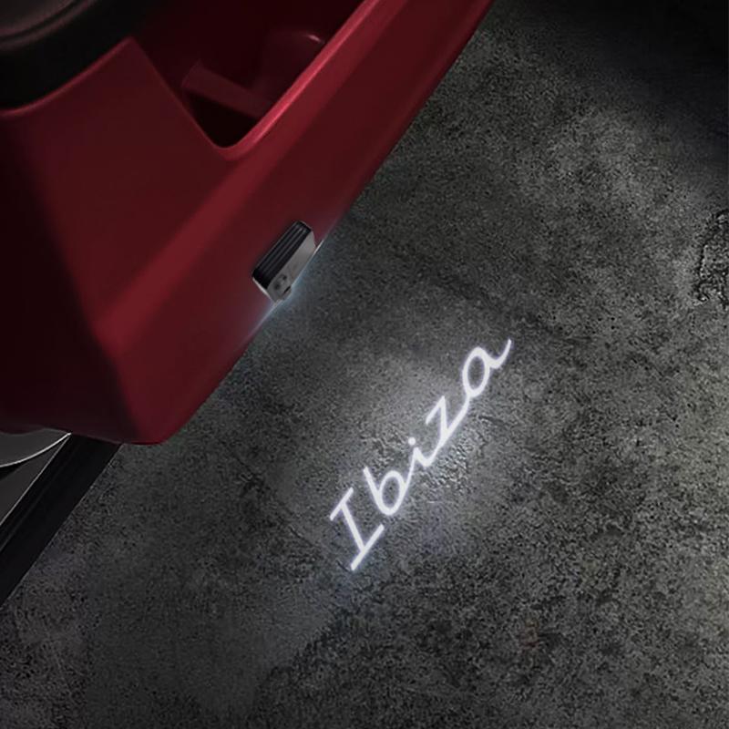 

1/2PCS For IBIZA 6L 6J MK3 MK4 Car Logo Wireless Courtesy Car Door Projector LED Courtesy Lamp 1PCS