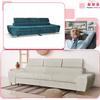 Sofa 3 Seater Sofa Bed with Sofa Bed. Bosso Family Sleeping Furniture Blue Velvet