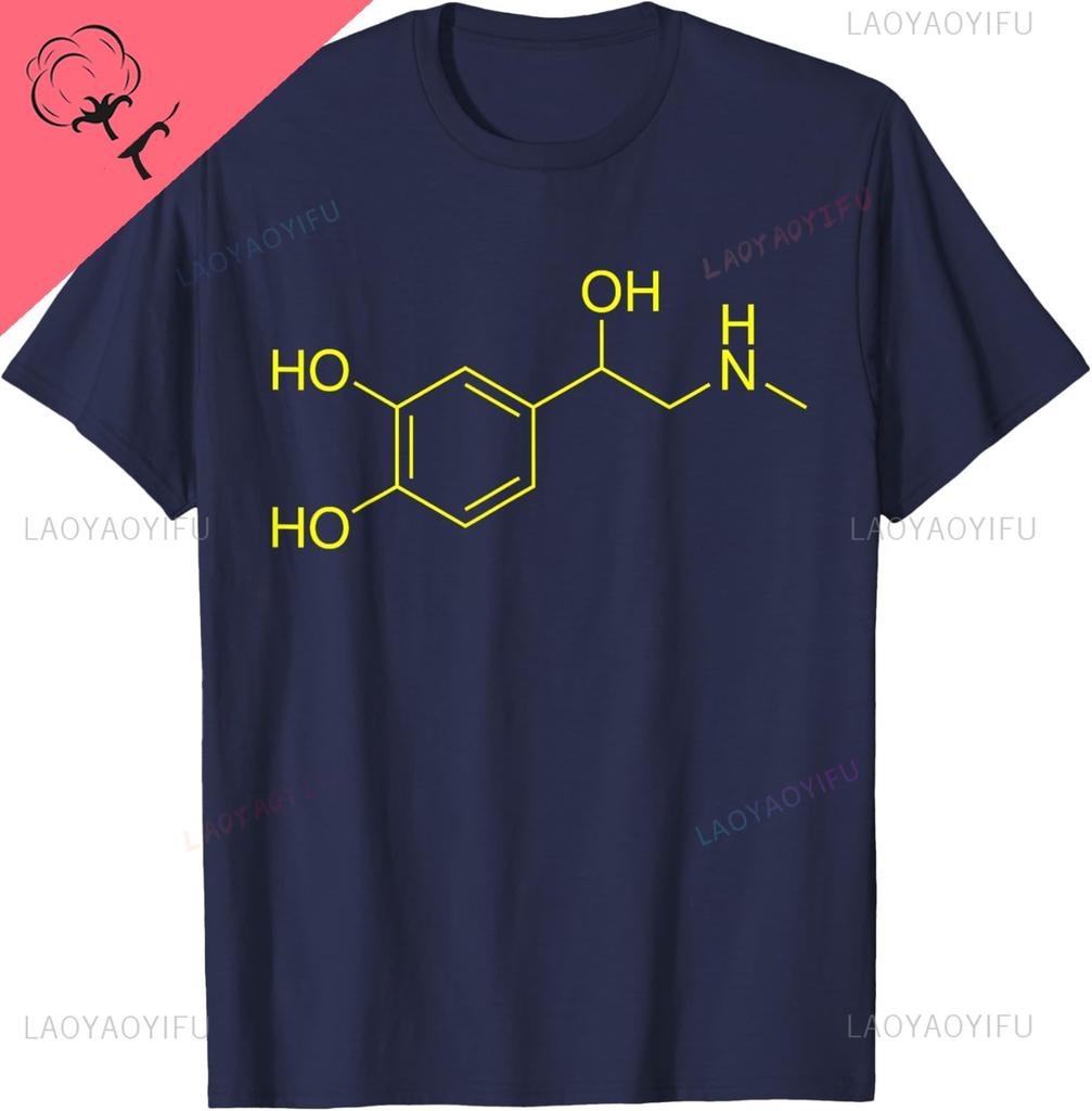 Epinephrine Molecule Neurotransmitter TShirt Individuality Breathable and Comfortable Cotton Streetwear Mens T Shirt Camisas