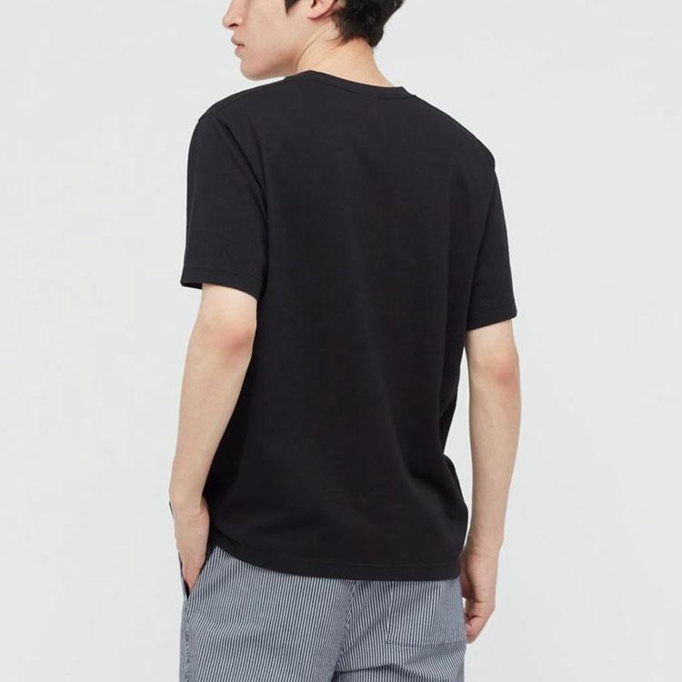 Uniqlo X Ultraman Series Color Block Cartoon Print Short Sleeve T-Shirt Men Tops Black 438341-09
