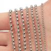 10meters/roll 1.5/2/2.4mm Beaded Ball Stainless Steel Chain Bulk Chains for DIY Necklaces Bracelet Keychain Jewelry Making