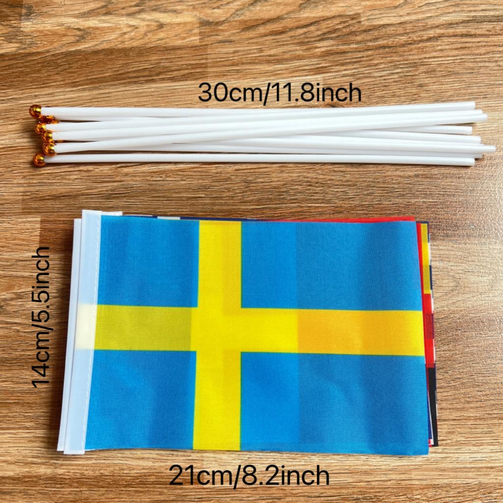 10 szt. Europejska 10 Krajów Flaga 14*21 cm Hiszpania Francja Europejska Narodowa Mała Flaga do Machania Ręką Flaga Dekoracyjna Krajów Europejskich