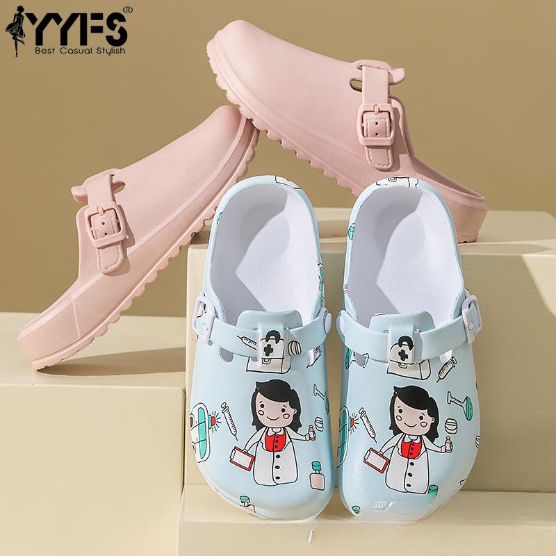 Medical Platform Clogs with Print