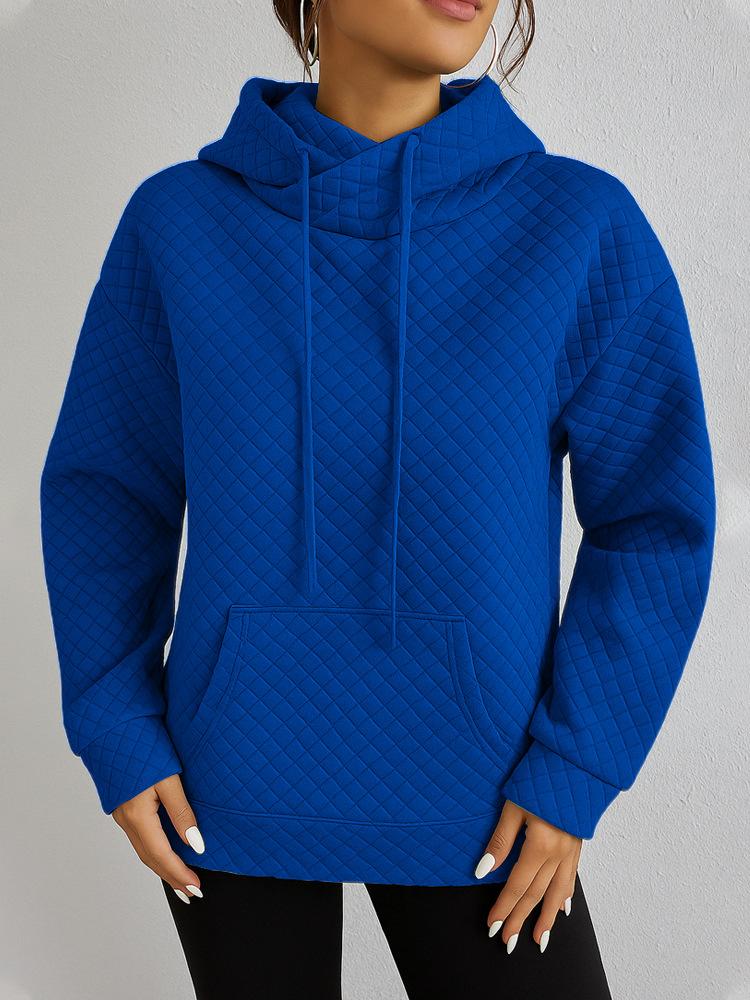 Casual Hooded Long Sleeve Pullover with Pocket Mesh Fabric Multicolour Womens Sweatshirt Comfortable Casual Style Trendy Versatile for Spring Autumn XXXL 2130₽