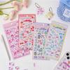 3D   Kuromi Cinnamoroll Stickers Cute Anime Transparent Jelly Crystal Decorative Sticker Note Phone Case DIY Toy
