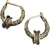 Retro Arabesque Double Hoop Earrings: Vintage Silver Ear Cuffs for Trendy Girls