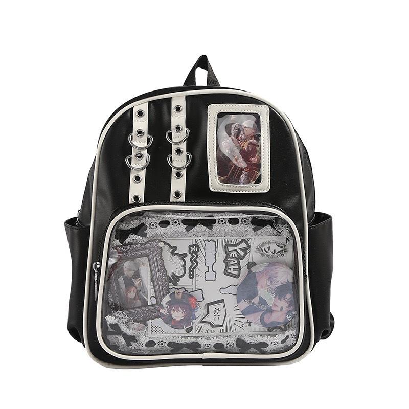 Contrasting Goods Backpack With Large Capacity And Adjustable Straps Shoulder