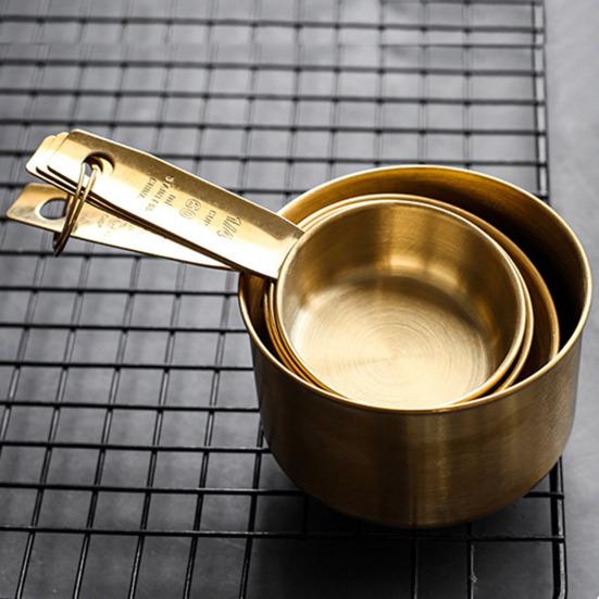 Univerzální žáruvzdorné Snadné čištění Stříbrná barva/zlatá Pohodlné uchopení Usazení Odměrky Čajové lžičky Kuchyňské náčiní Odměrky