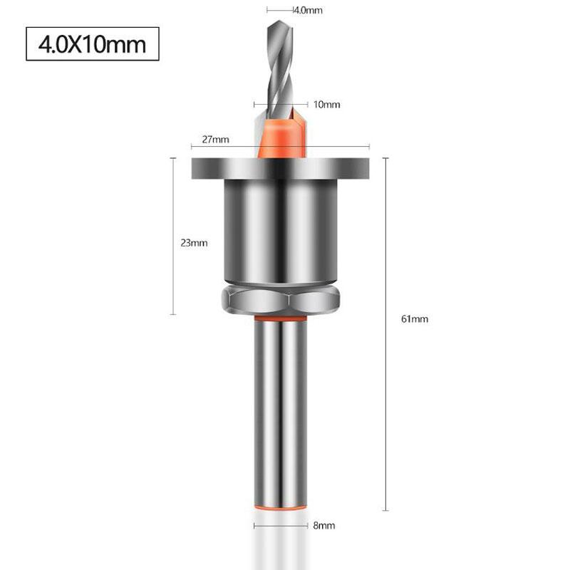 8mm Shank HSS Countersink Woodworking Router Bit Milling Cutter Screw Extractor Remon Demolition