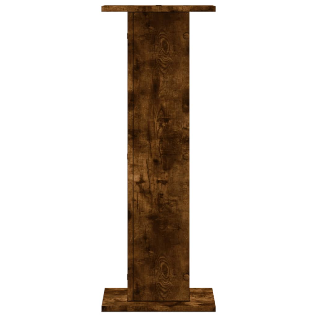 Stojan na rostliny 2 ks Kouřový dub 30 x 30 x 80 cm Materiál na bázi dřeva