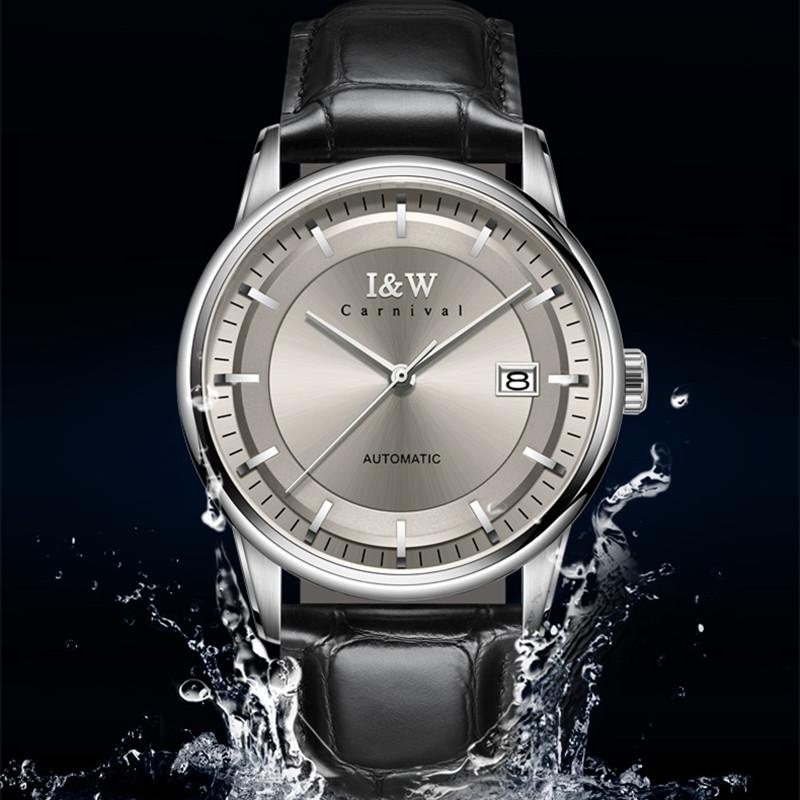 CARNIVAL Brand Mechanical Watch Luxury Sapphire Calendar MIYOTA Movement Automatic Wrist Watches Waterproof for Men Montre Homme