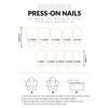 24PCS Fake Nails with Pearl Blush False Nails Lightweight ABS Material for Wedding Party