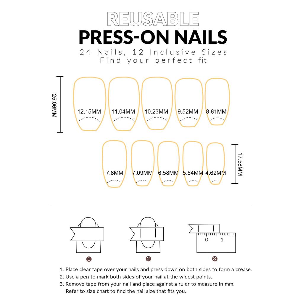 24PCS Fake Nails with Pearl Blush False Nails Lightweight ABS Material for Wedding Party