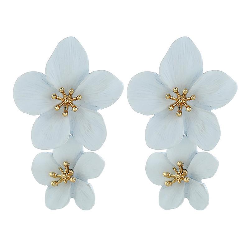 Korean Vintage Boho Big Flower Drop Earrings Drop Earrings For Woman Summer Beach Vacation Accessory Party Jewelry Gifts