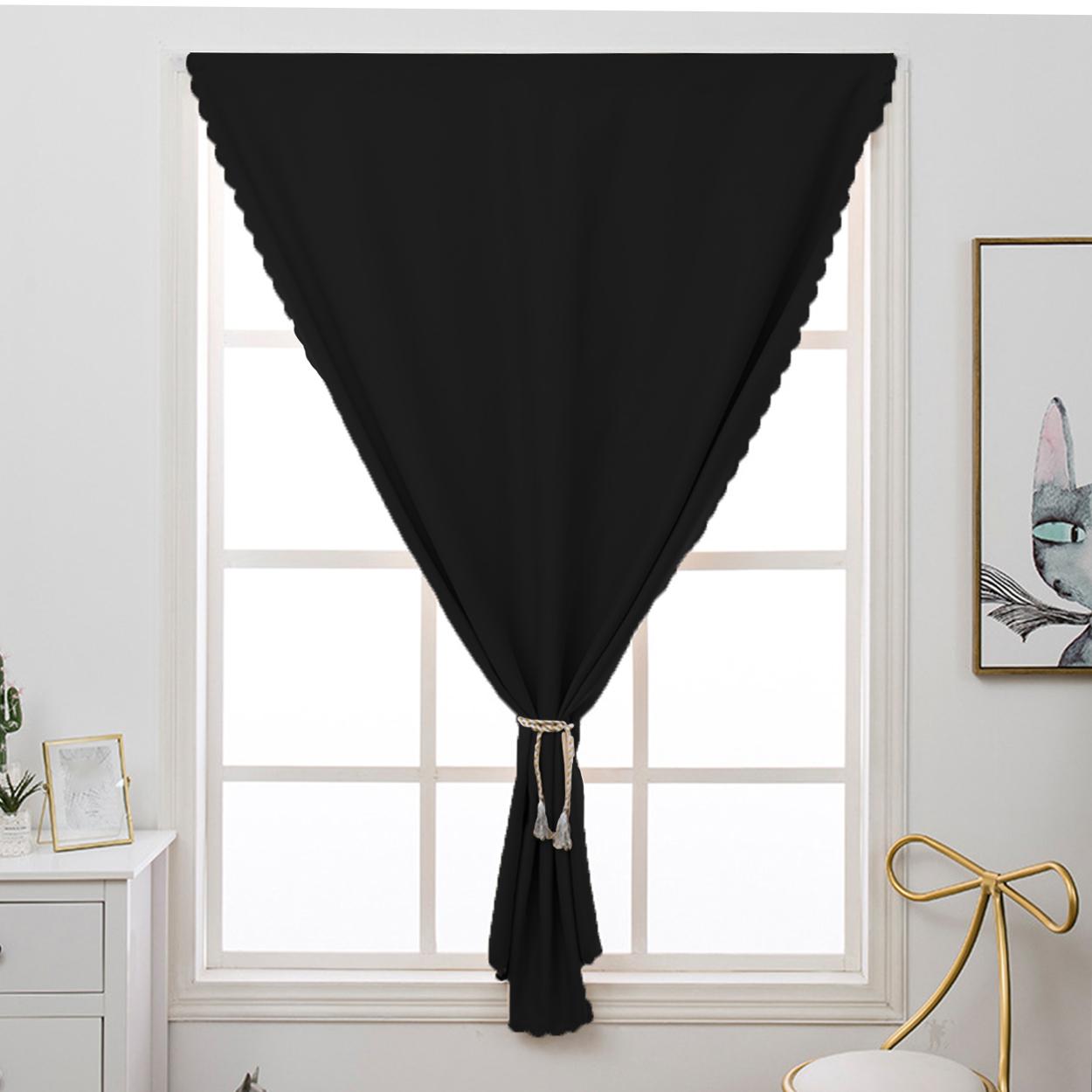 1 Stuk Zelfklevende Draagbare 100% Verduisterende Gordijnen, Zonder Boren Zonwerende Gordijnen - Warmte-Isolatie, Eenvoudige Installatie, Beschikbaar voor Alle Seizoenen 60Cmx120Cm&Velcro zwart