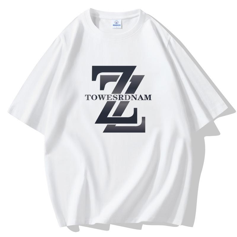 Z-Muster Herren Übergröße Locker Kurzarm T-Shirt 100% Baumwolle