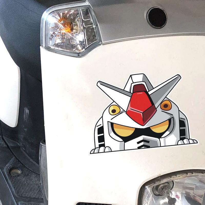 Funny Gundam Rx-78 Peeking Anime Car Sticker Vinyl Pvc Decal