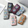 Cute Cartoon Print Long Purse Casual PU Leather Multi Slot Wallet Fashion Portable Summer Style Card Holder