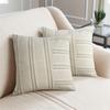 Pillow Case Polyester Cotton Beige with Color Stitching Perfectly for Sofa Bedroom Office Chair Decoration Pillowcase
