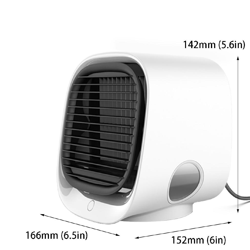 Portable Convenient Air Cooler Fan Air Conditioner Humidifier Space Easy Cool Purifies Air Cooling Fan for Home Office USB