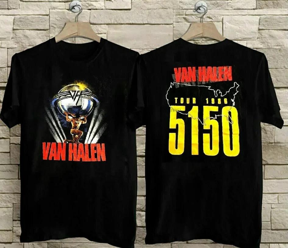 Seltenes Van Halen 5150 1986 Tour Konzert T-Shirt, Vintage Van Halen Klassisches T-Shirt