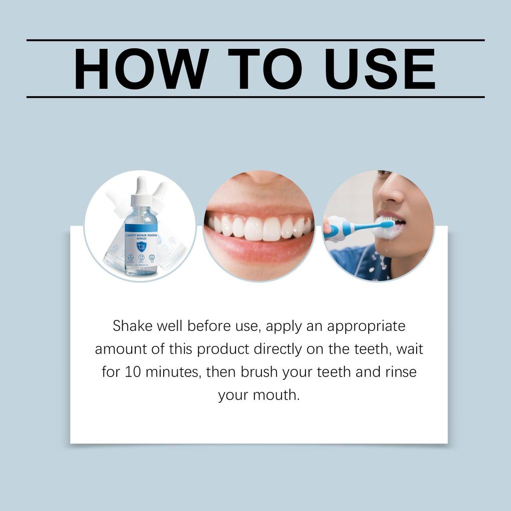Decay Tooth Repair Liquid Remove Dental Plaque Tartar Relieve Sore Deep Cleaning Whitening Teeth Cavities Protect Serum Essence