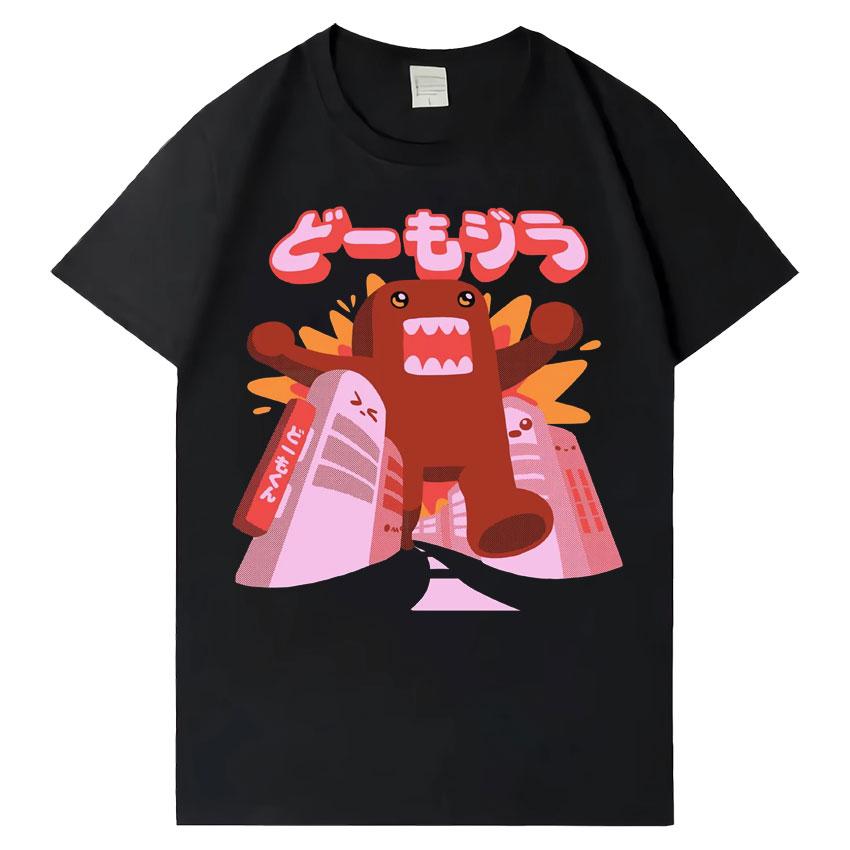 Domo Kun Funny Meme T Shirts Mens Women Clothes Classic Cotton Casual Tee Shirts Short Sleeve Oversized Tshirt Tops Streetwear
