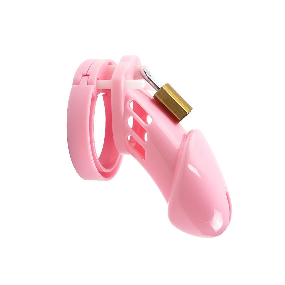 Male Chastity Standard Cage Equipped with 5 Rings of Different Sizes and A Brass Lock To Secure The Male Urethra Adult Sex Toys