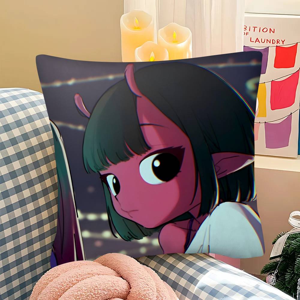 pc MILKY SSUBWAY Anime Movie Pillow Case Fashion Square Pillowcase Bedroom Sofa Room Ins Decoration Leisure