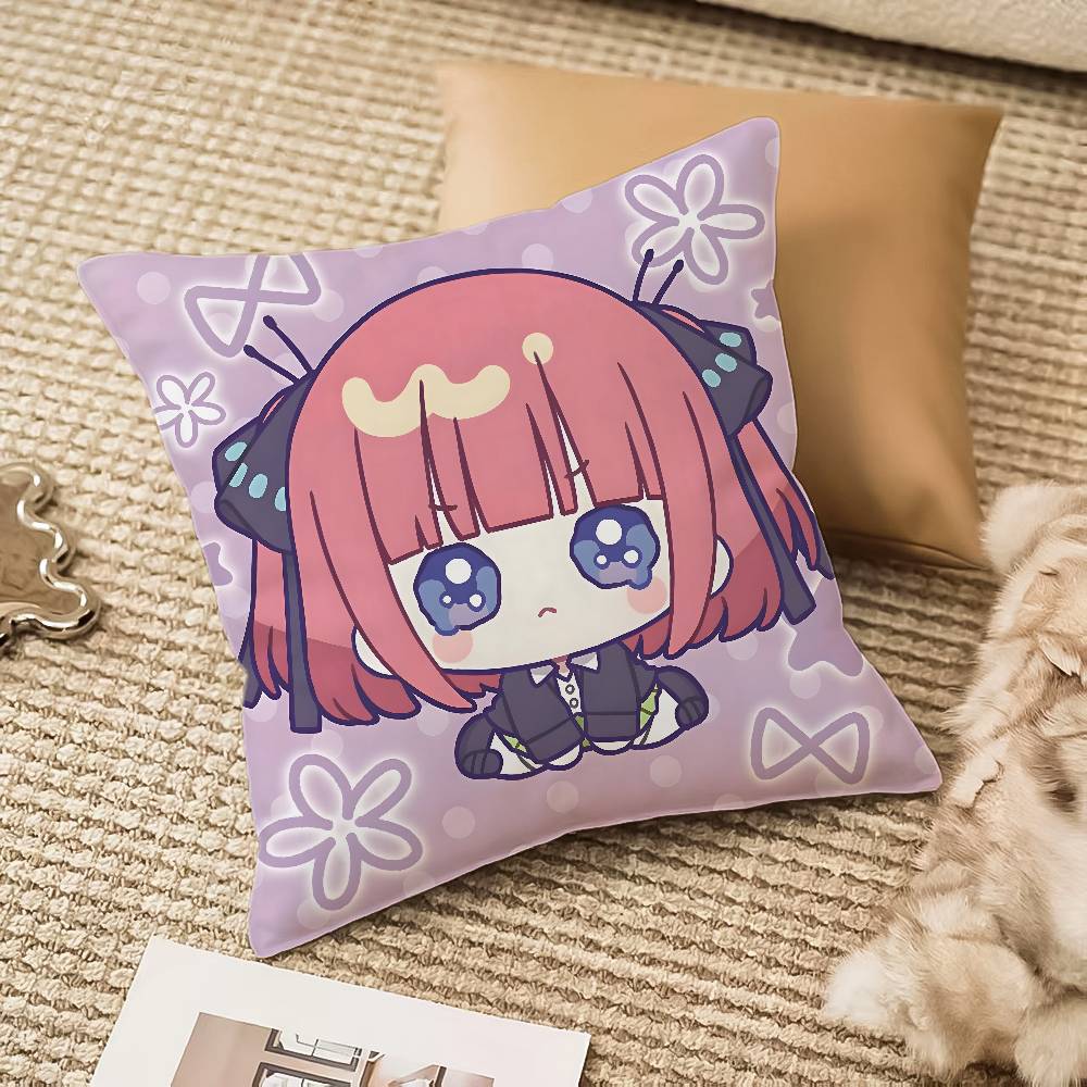 M-Miku Nakano Pillow Case Sofa And Living Room Decorative Cushion Covers Dust-proof And Mite-proof Invisible Zipper
