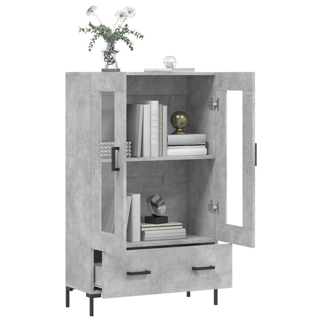Highboard Concrete Grey 69.5 x 31 x 115 cm Particleboard