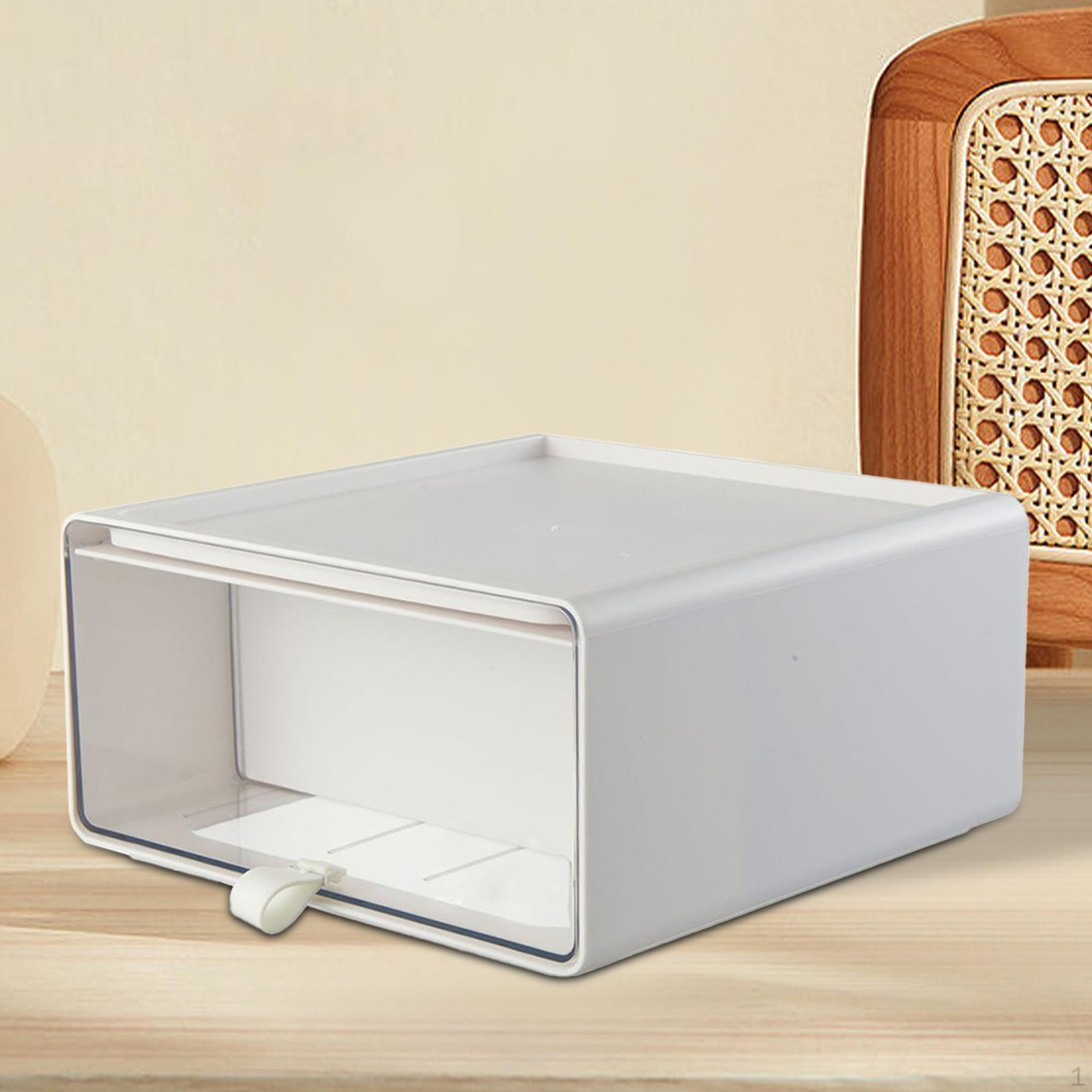 

Desk Organizer Drawer Stackable Table Stylish Storage Box Display for Office Retail білий