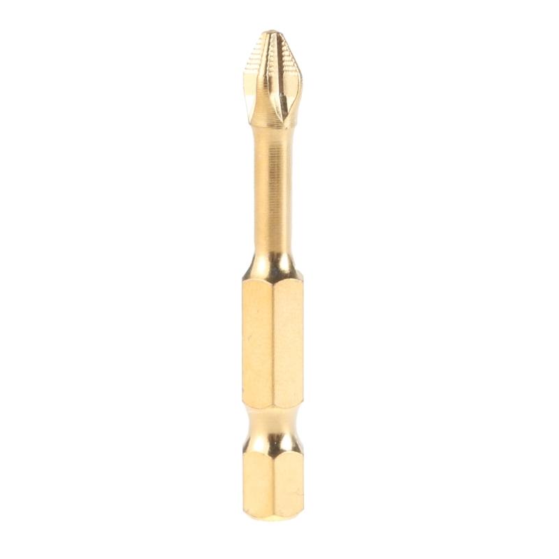 Alloy Steel Screwdriver Bit Set for Electric Drills, 25-150mm Length, PH00 PH2 Sizes, Gold Finish
