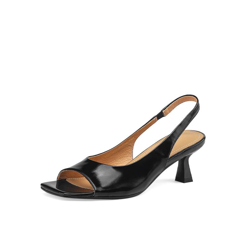 Summer Peep Toe Women Sandals Fashion Slip On Dress Singbacks Pumps Women's Evening Party Sandalias