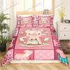Cartoon Lovely Pig Duvet Cover Set Kawaii Animal Bedding Set King Microfiber Farmhouse Wildlife Theme Comforter Cover Pillowcase