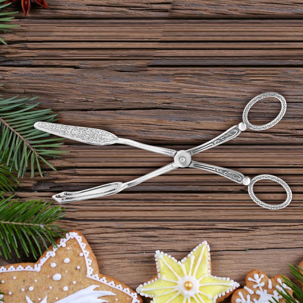 Retro Elegant Zinc Alloy Bread Tong Cooking Baking Kitchen Food Clip
