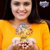 Vastu Approved Natural Gemstone Beads Tree for Feng Shui Crystal Tree Positive Energy, Wealth & Good Luck Healing Stones Bonsai for Gift