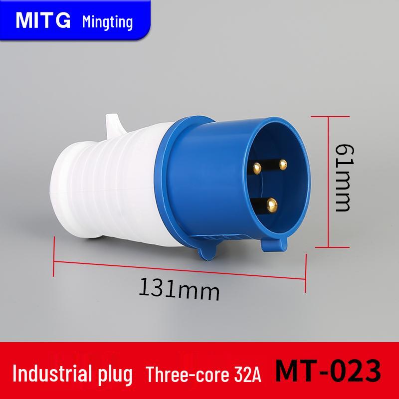 Waterproof Industrial Aviation Plug Socket: 16/32A Three-Phase Connector, 3-5 Pin, Recessed/Surface Mount Options