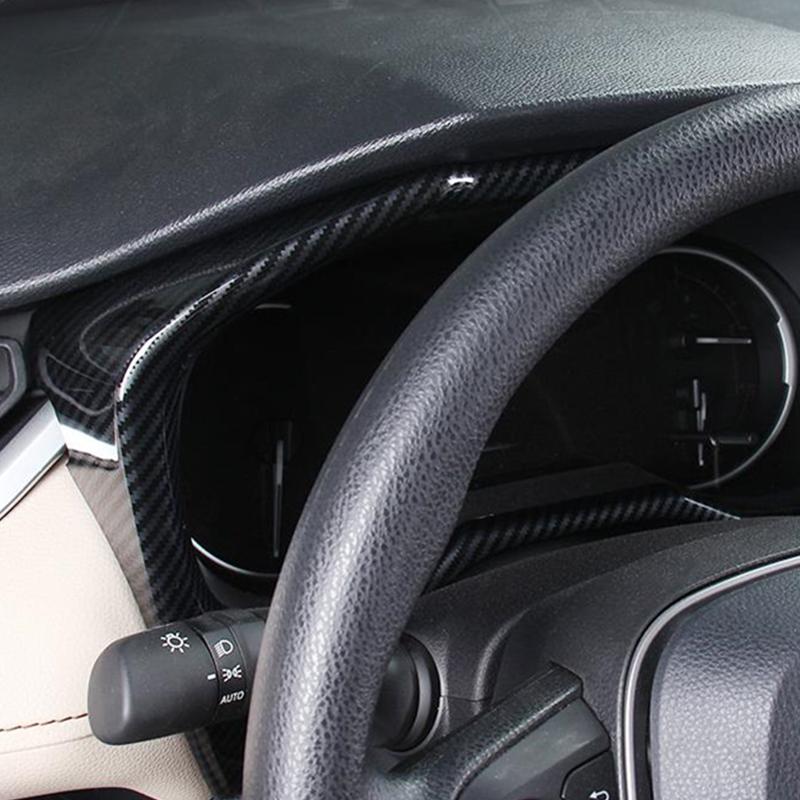 For Toyota RAV4 RAV 4 XA50   Peach Wood Car Dashboard Screen Frame Carbon Fiber Dashboard Decoration Chrome