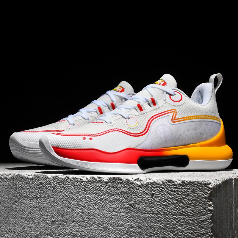 Actual combat basketball shoes male wear-resistant shock absorption low help students rebound professional sports shoes